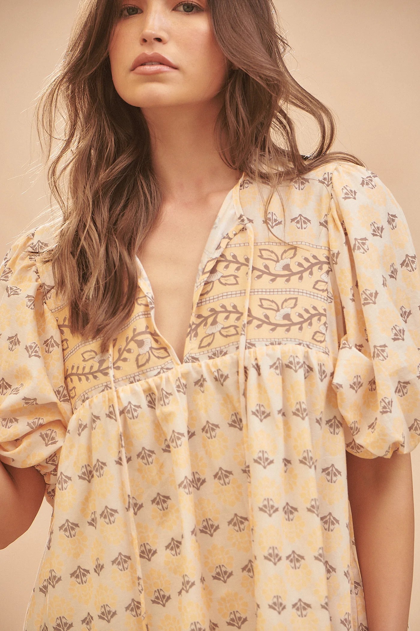 WATTLE MIDI DRESS - NECTAR