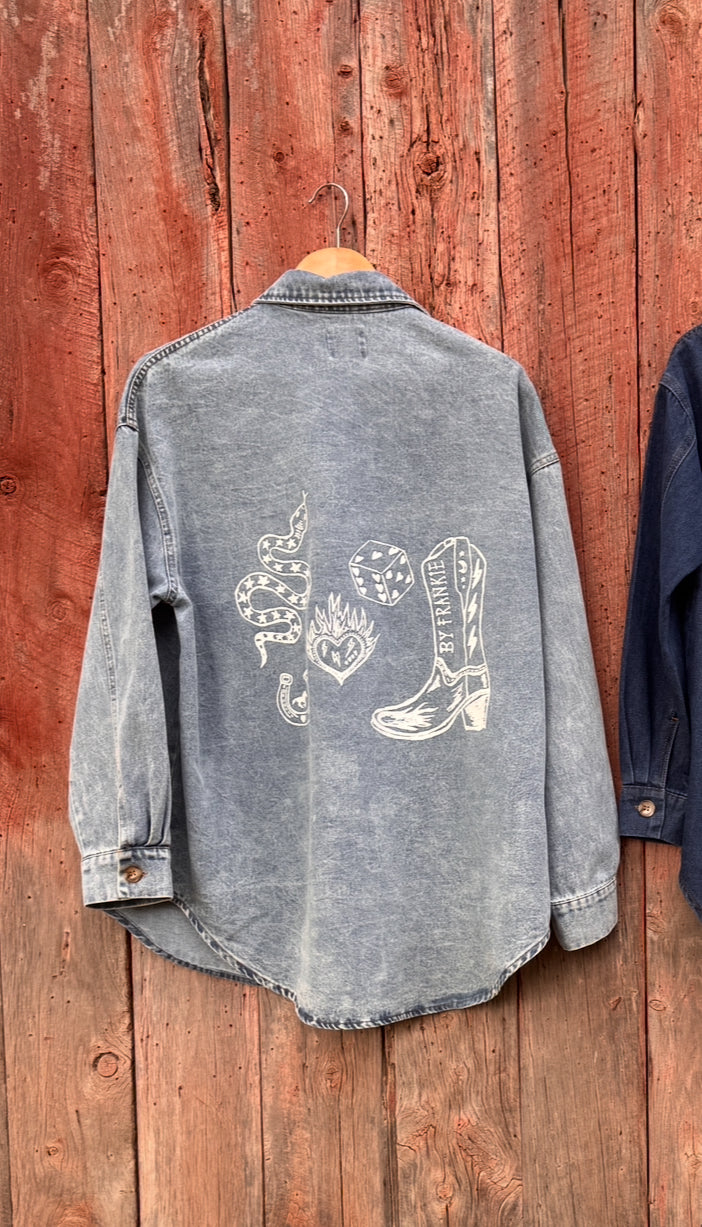 Giddy up shirt - Light denim 