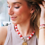 Pink and Red Necklace