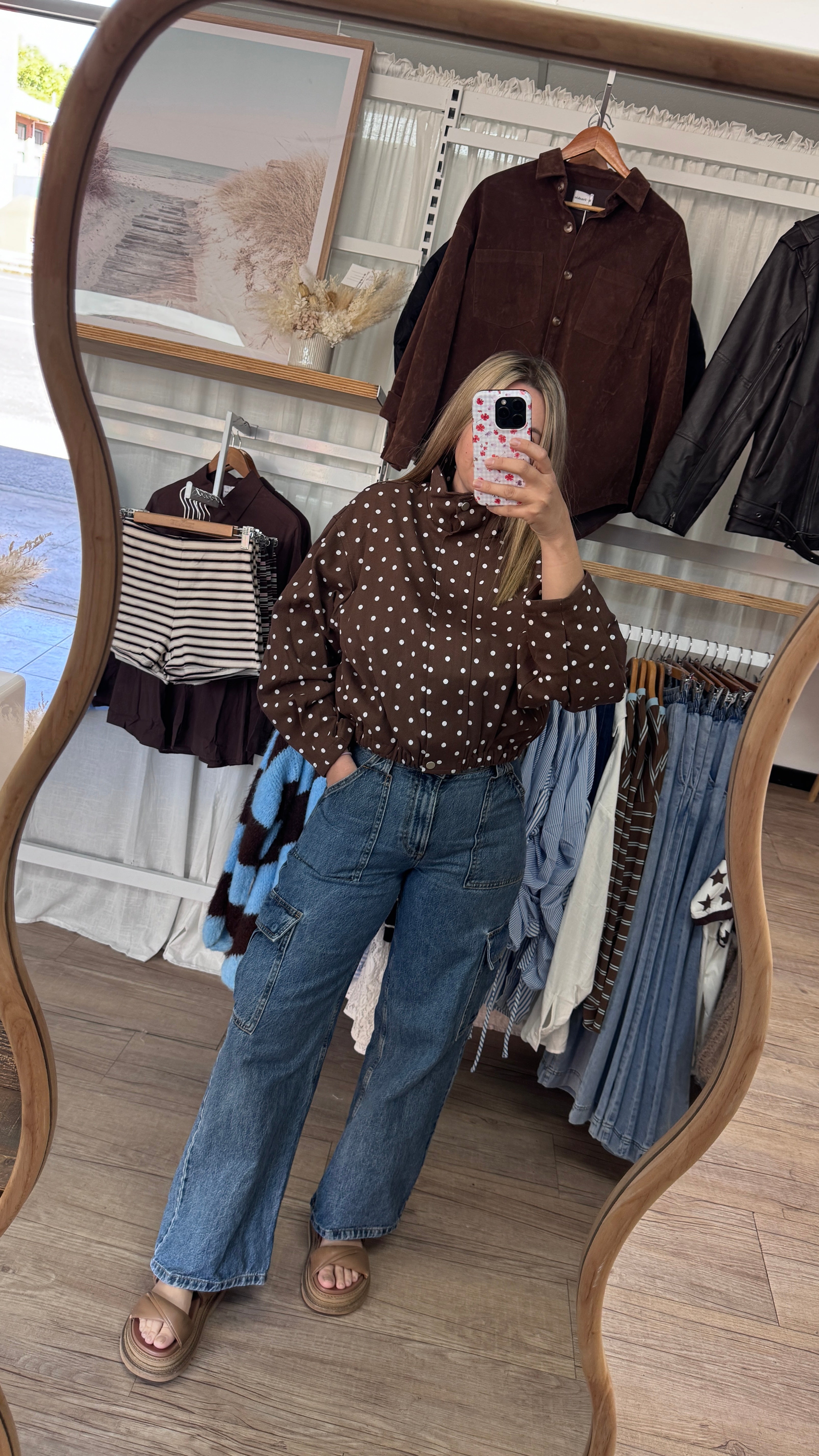 CHOC POLKADOT JACKET ￼