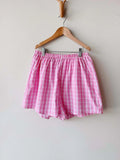 PINK CHECK SHORTS