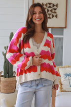 Sunset Heart Knit Cardigan