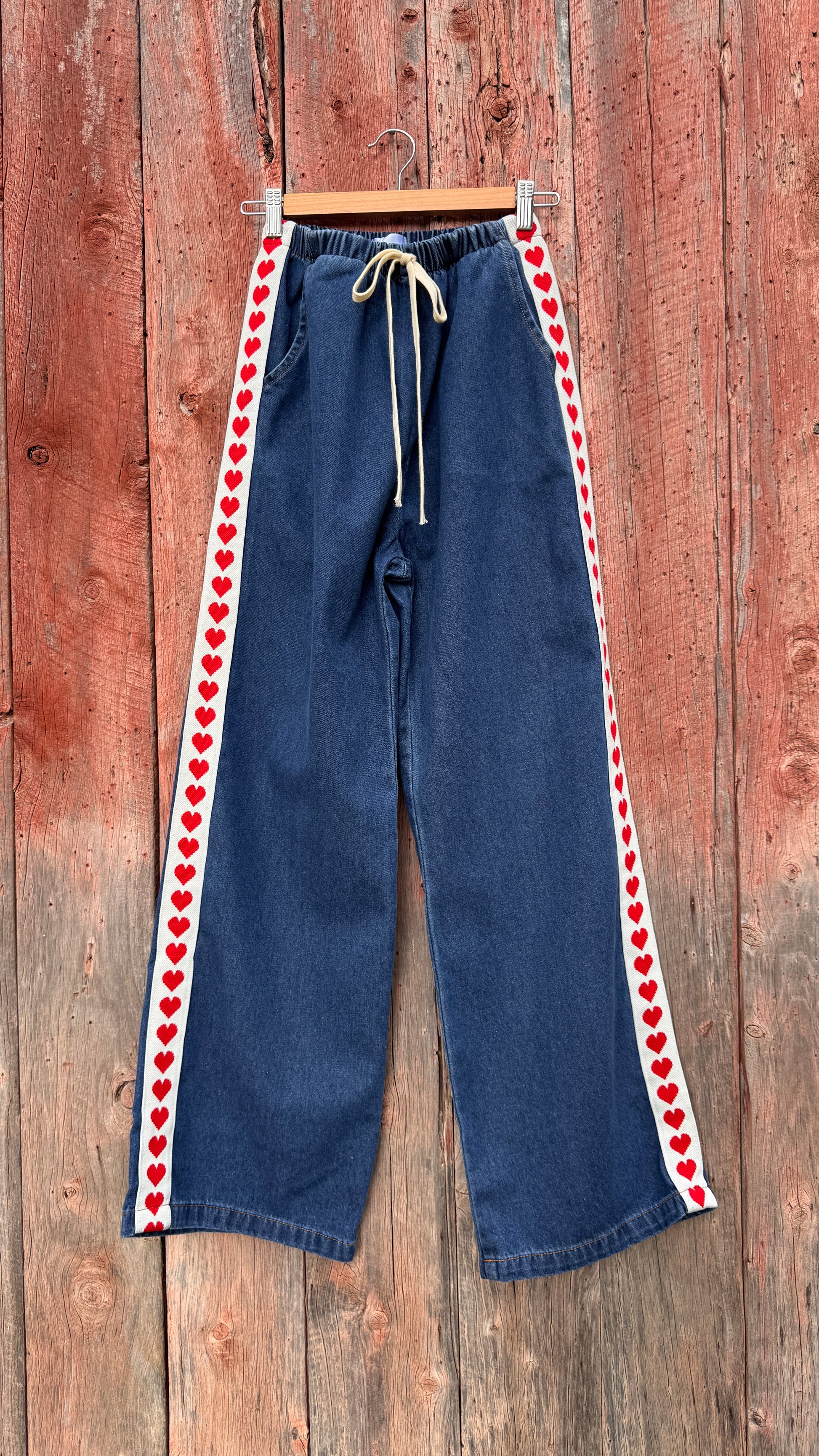 By Frankie / Dark Denim Heart Racer pant