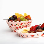 Pink Daisy Wavy Edge Silicone Bowl and Plate Set
