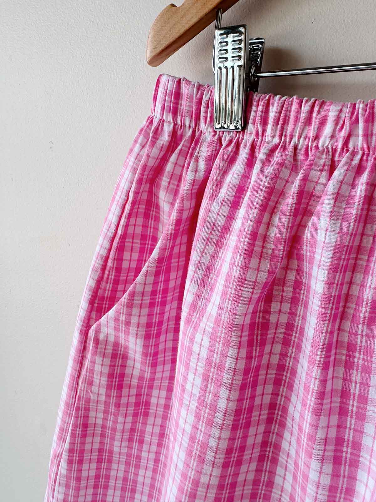 PINK CHECK SHORTS