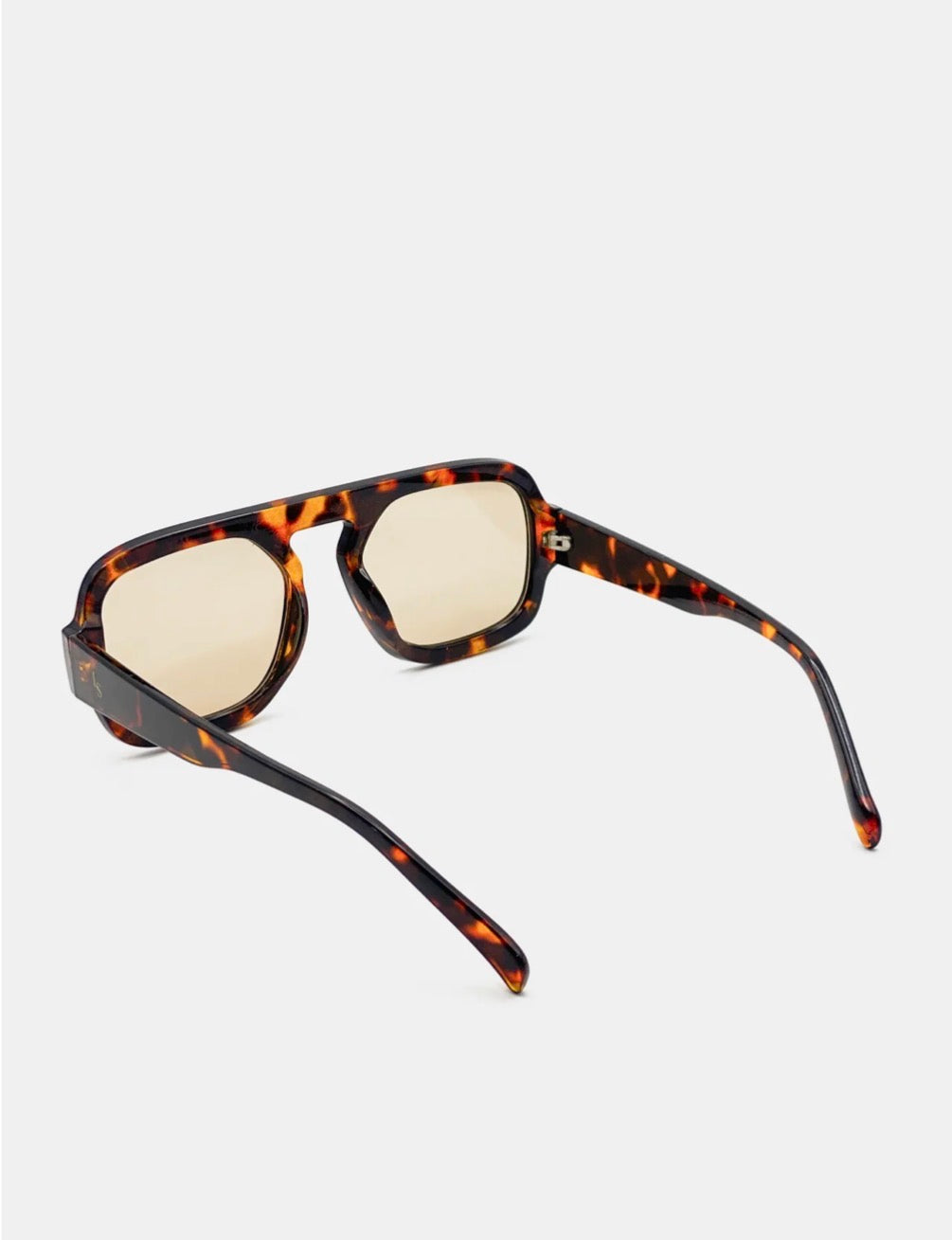 L&S RETRO AVIATOR SUNGLASSES IN DARK TORT