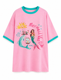 Mermaid Vino Club Graphic Tee – Pink
