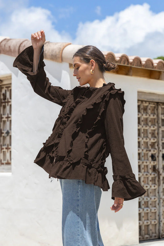 Ellie Tie Top ~ Chocolate