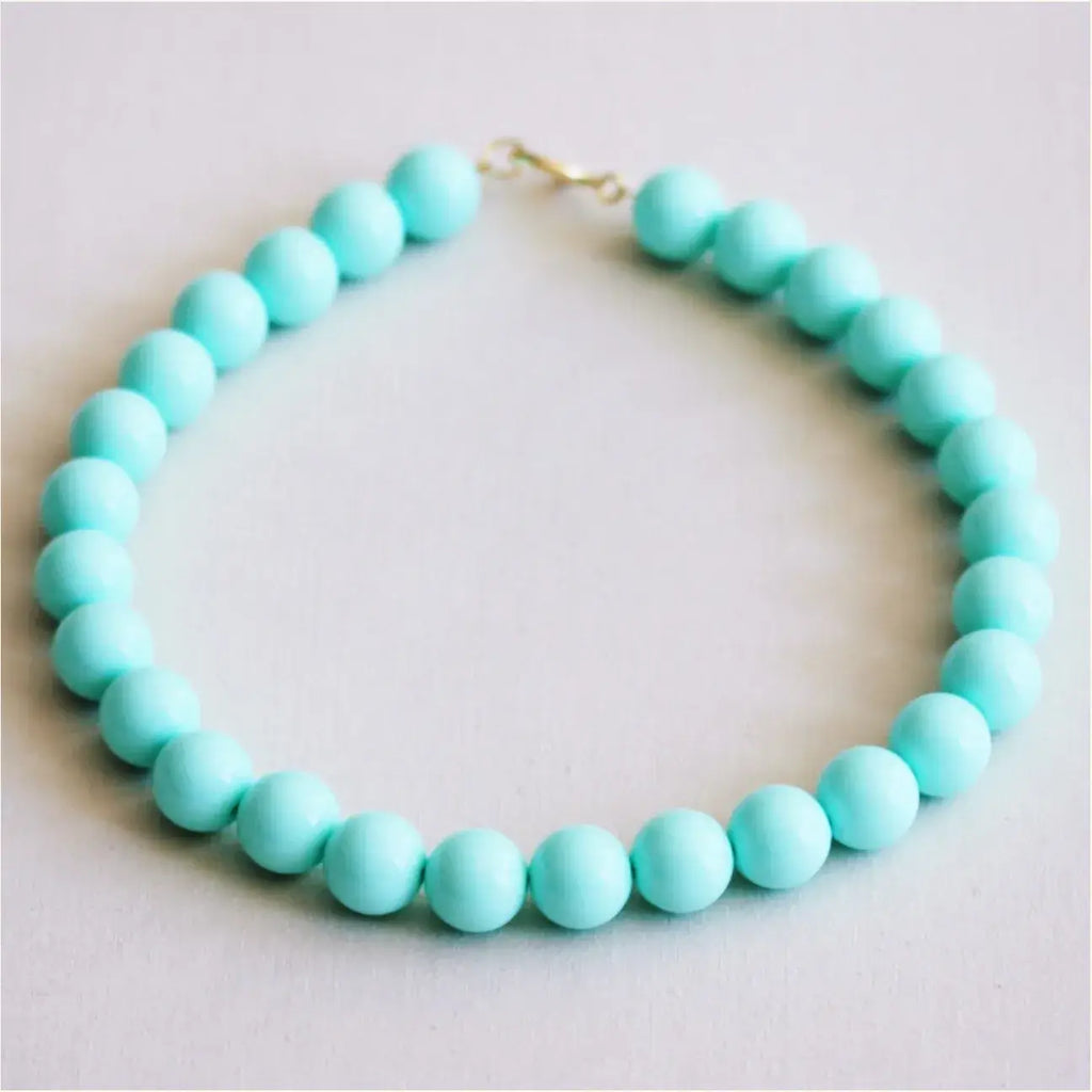 Beaded necklace XXL - mint