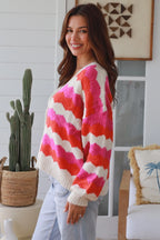 Sunset Heart Knit Cardigan