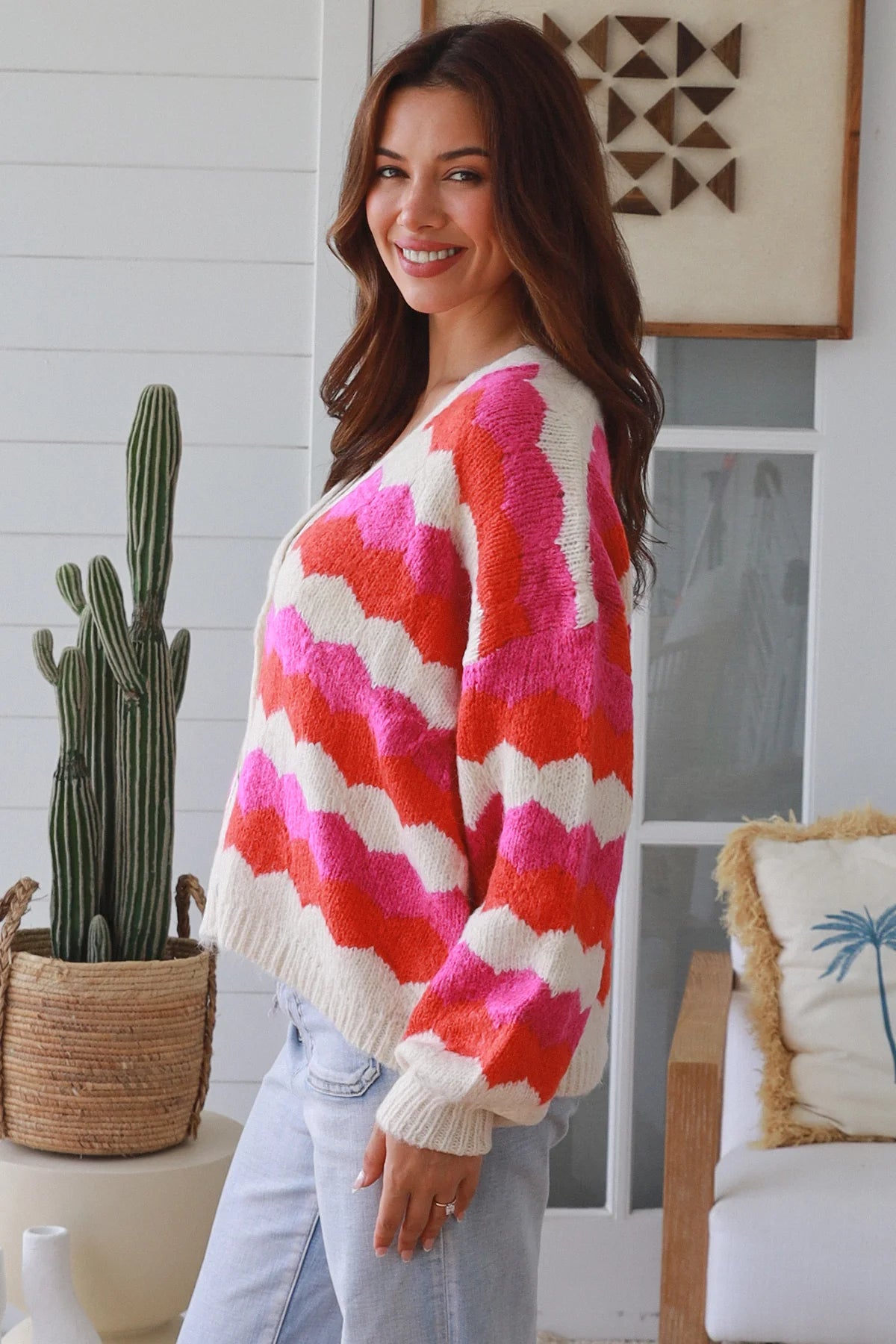 Sunset Heart Knit Cardigan