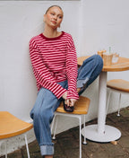 Pink Stripe Long Sleeve Tee