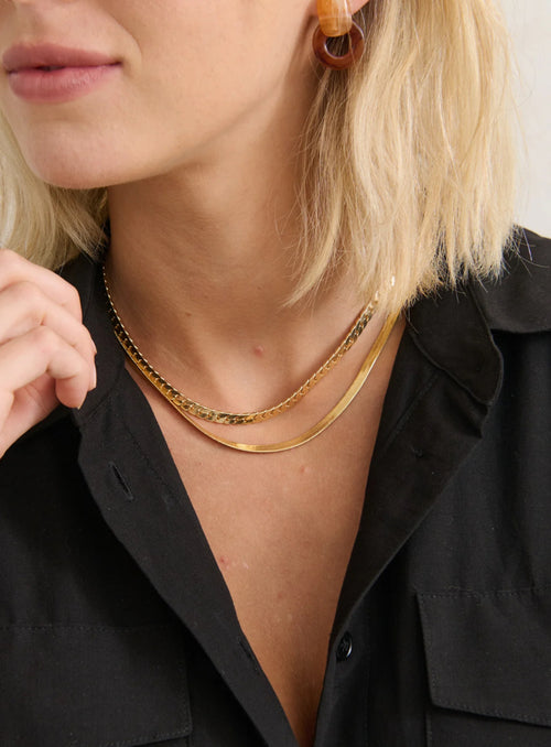 5MM CHAIN 18K GOLD PLATED NECKLACE