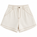 Bailey Denim Shorts — Ivory