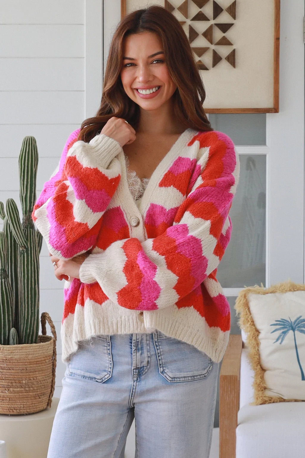 Sunset Heart Knit Cardigan
