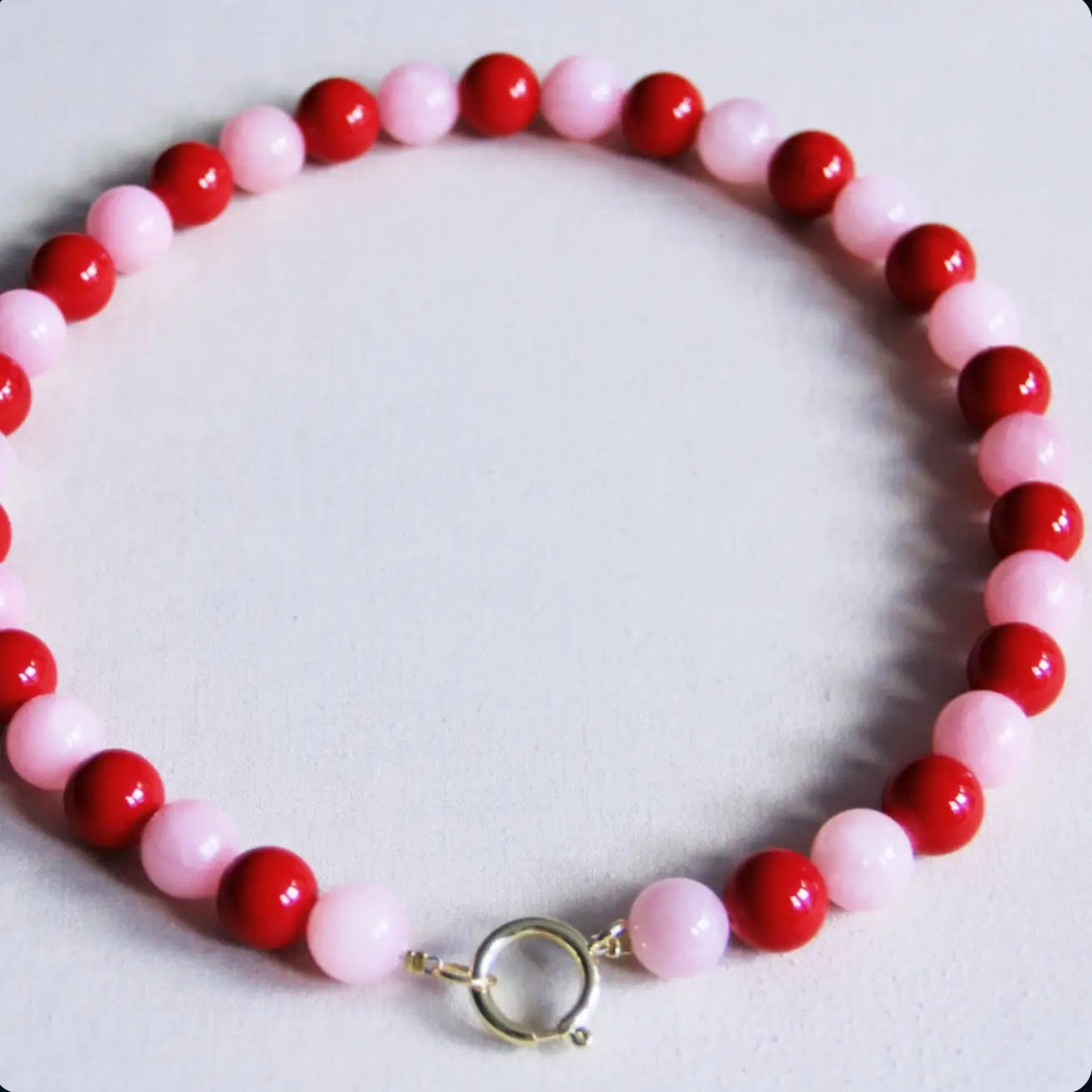 Pink and Red Necklace