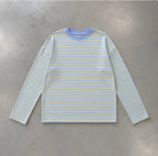 Blue & Lime Stripe Long Sleeve Tee