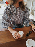 Birdie Shirt ~ Navy Gingham
