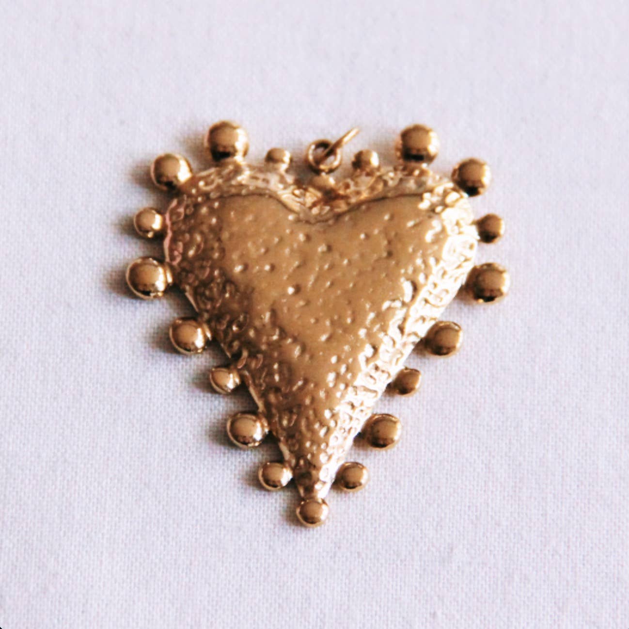 Dotted heart XL charm (pendant for XL beaded necklace)